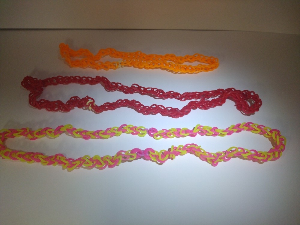 3 Loom Bracelet Necklaces - 2 Long & 1 Medium