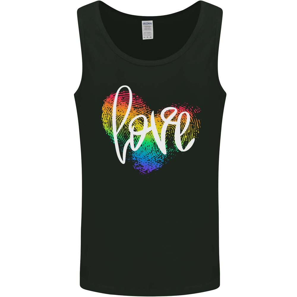 LGBT Love Gay Pride Day Awareness Mens Vest Tank Top-image