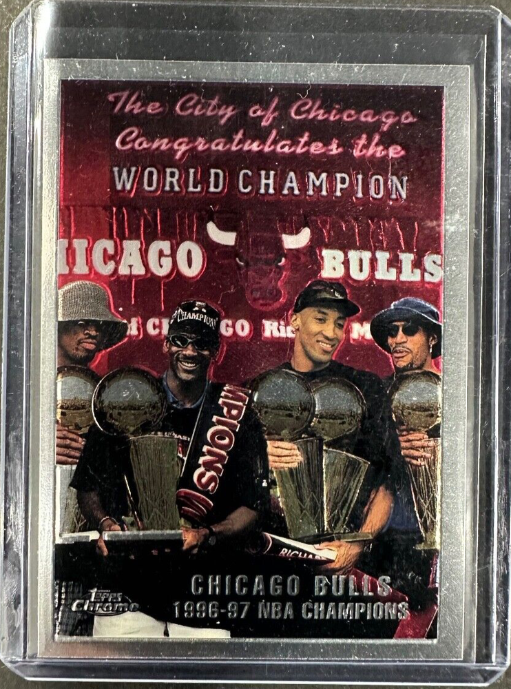 Michael Jordan 1997-98 Topps Chrome Chicago Bulls NBA Champions Rare Gem Mint SP