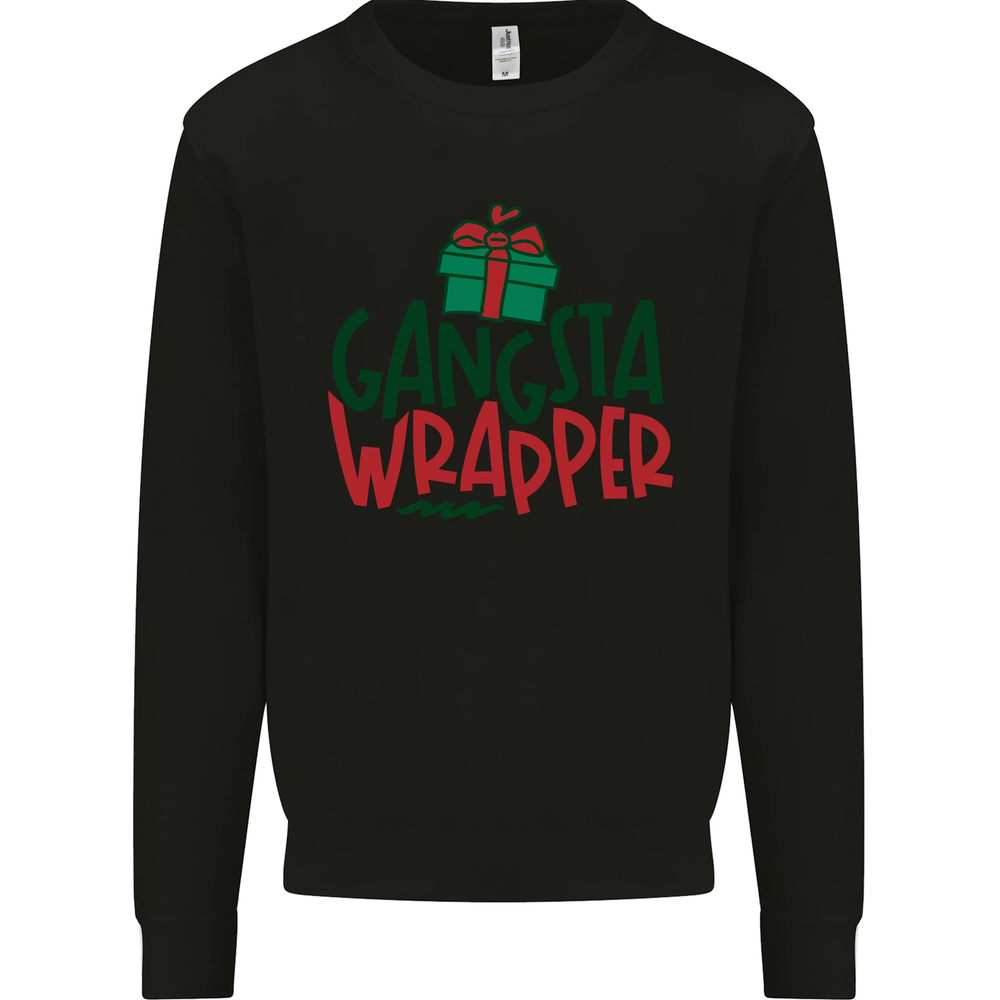 Gangsta Wrapper Funny Christmas Present Mens Sweatshirt Jumper