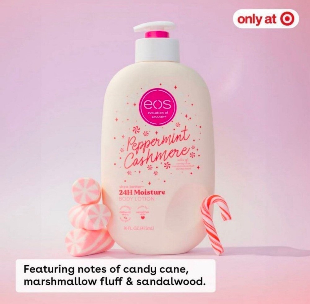 EOS Shea Better Body Lotion- Peppermint Cashmere , 24-Hour Moisture Skin Care