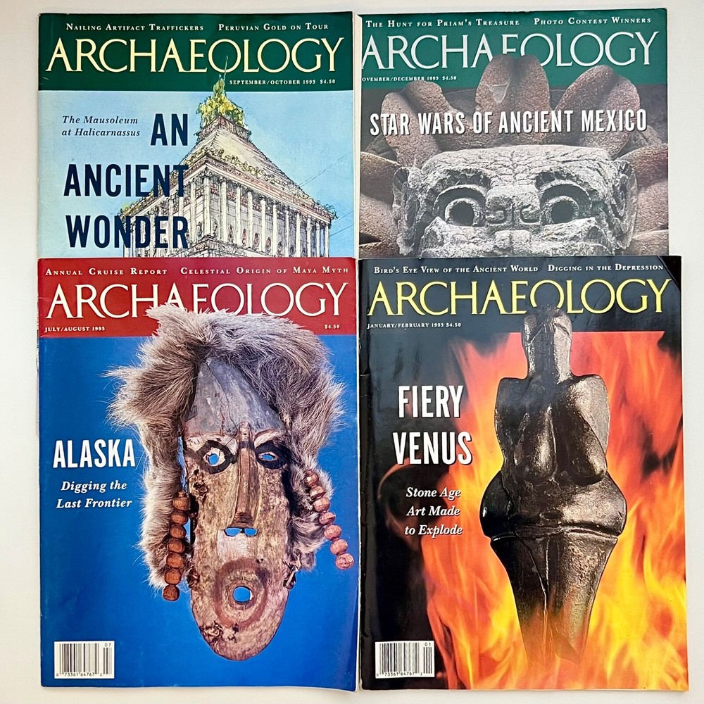 Archaeology Magazine Lot of 4 Issues from 1993: Jan/Feb Jul/Aug Sep/Oct Nov/Dec