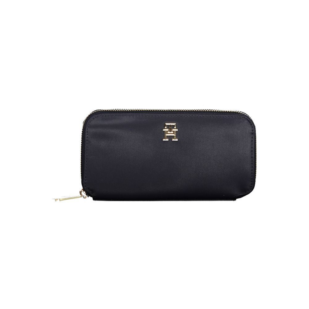 Tommy Hilfiger Womens Blue Nylon Wallet Stylish Compact Design
