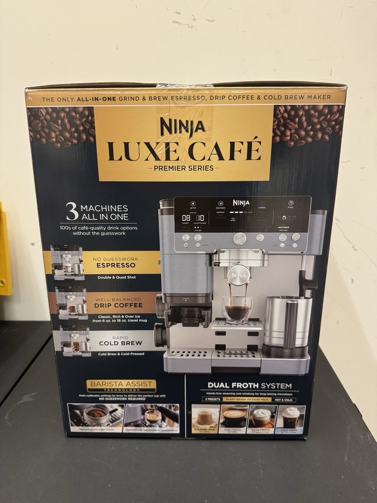 Ninja Luxe Cafe Prem Espresso, Drip Coffee,& Coldbrew Maker New Open Box