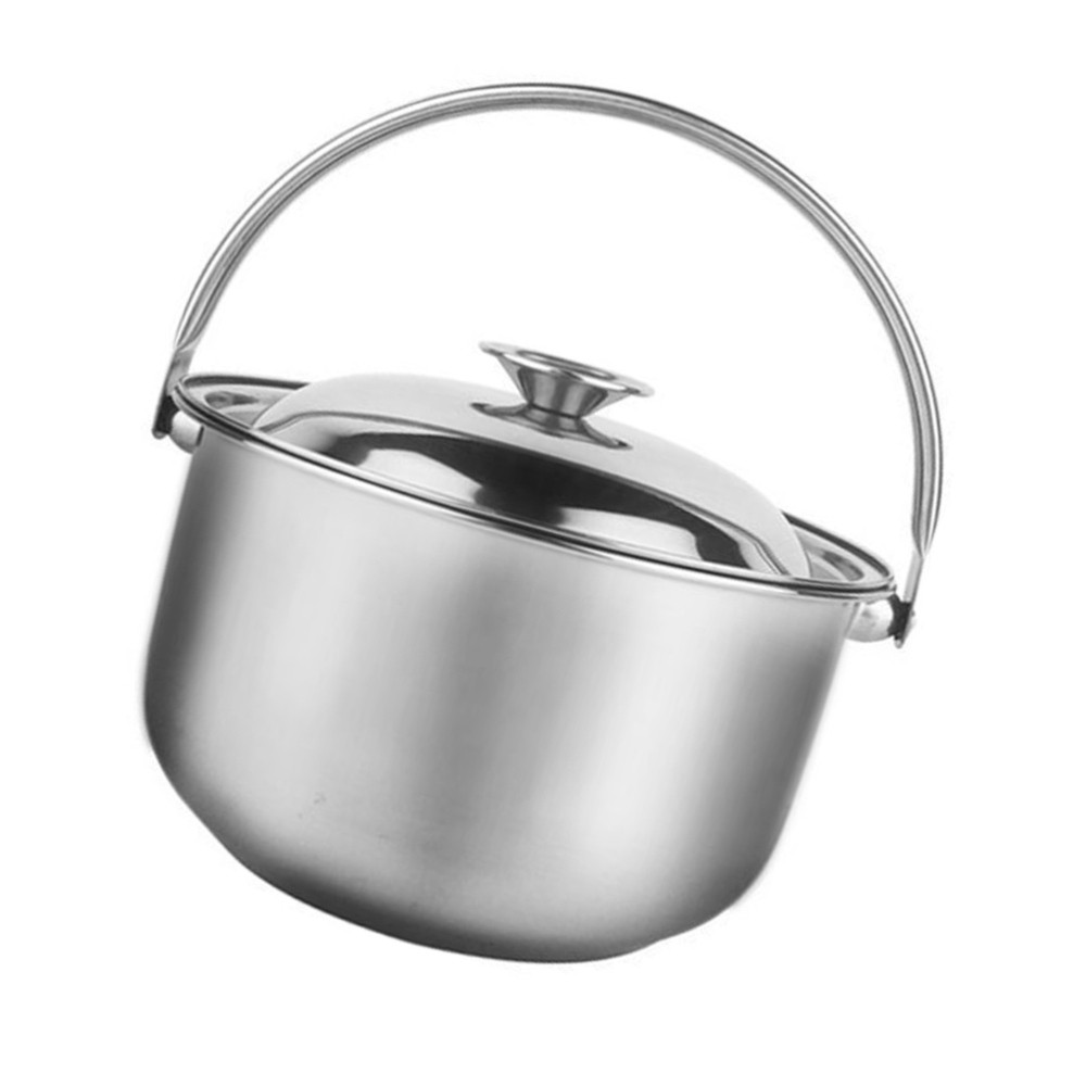 Stainless Steel Soup Pot with Lid and Cooking Utensil