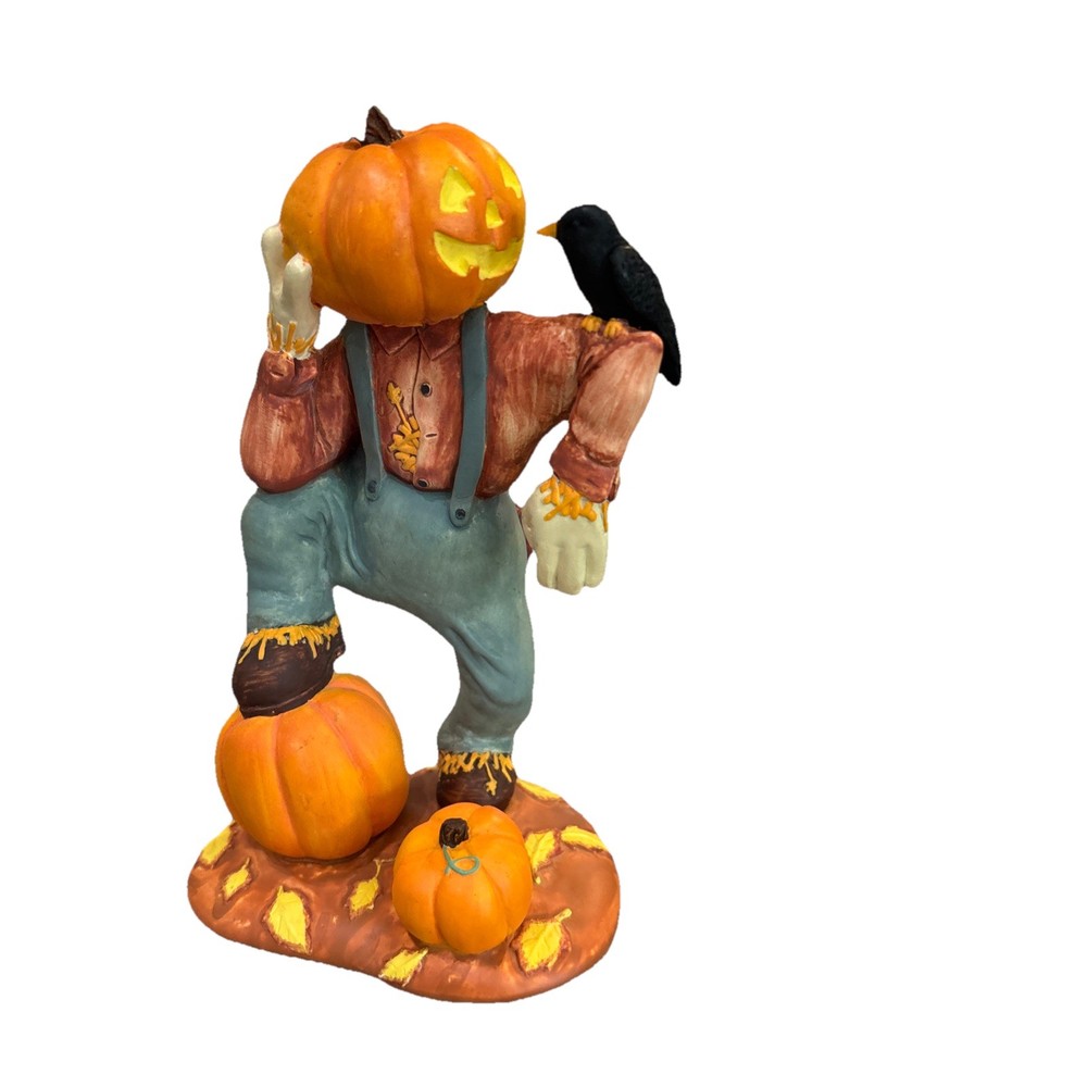 Hallmark Pumpkin Scarecrow Figurine, Halloween Vintage