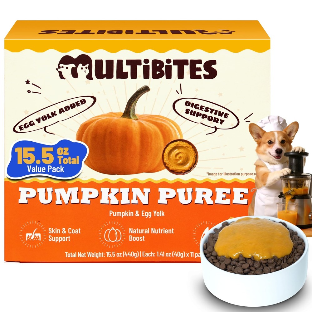15.5oz Premium Pumpkin Puree for Cats & Dogs - Digestive Health,Sensitive Sto...