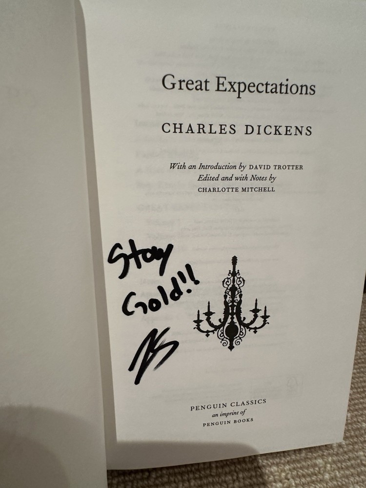 Josh Strobl Signed Penguin Classics Great Expectations The Outsiders Broadway