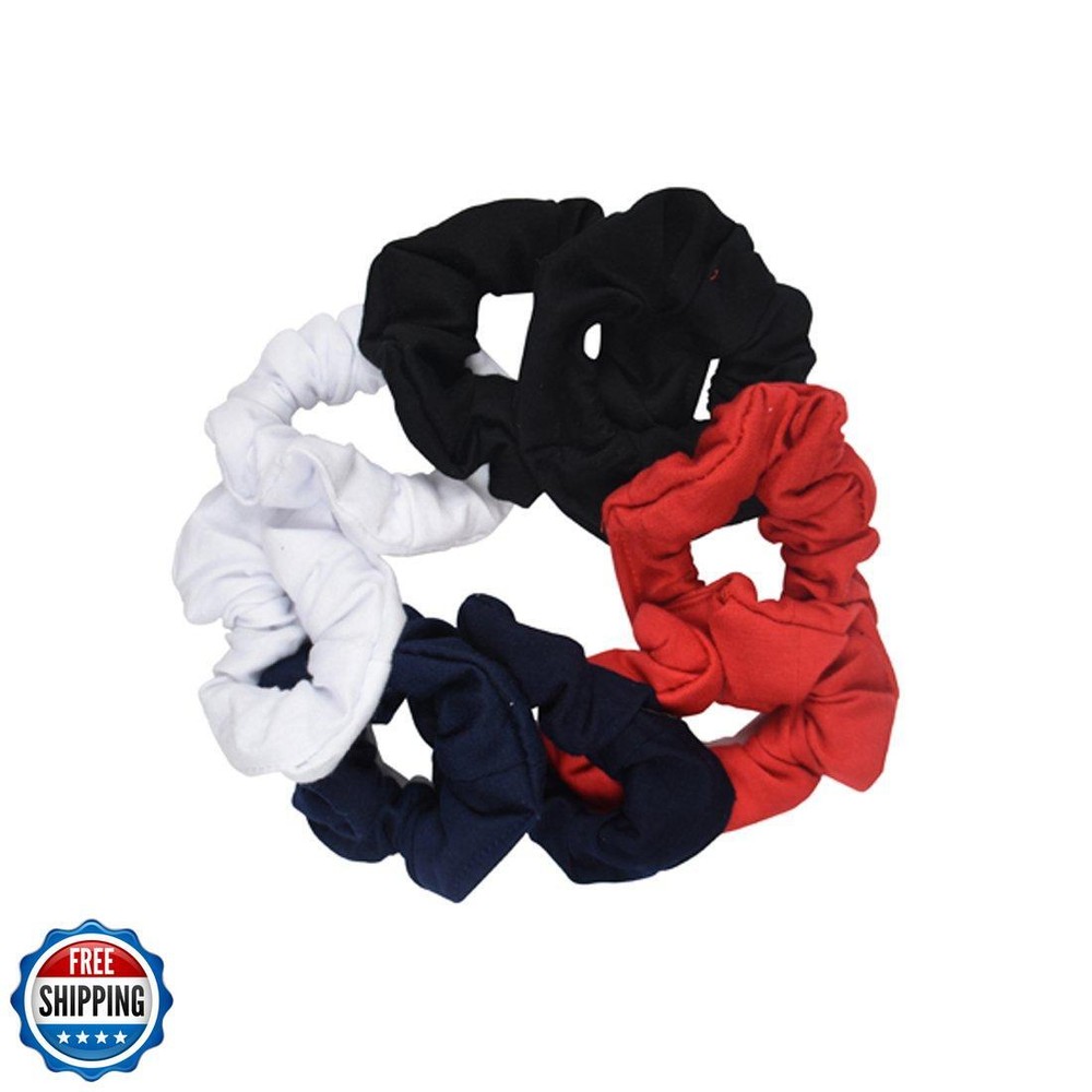 9 Pack Classic Scrunchies Hair Ties for Women & Girls