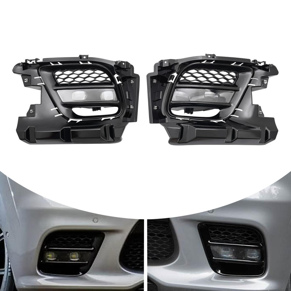 LED Fog Light Lamps W/ Covers Bezel For Jeep Grand Cherokee 2017-2022 LH&RH
