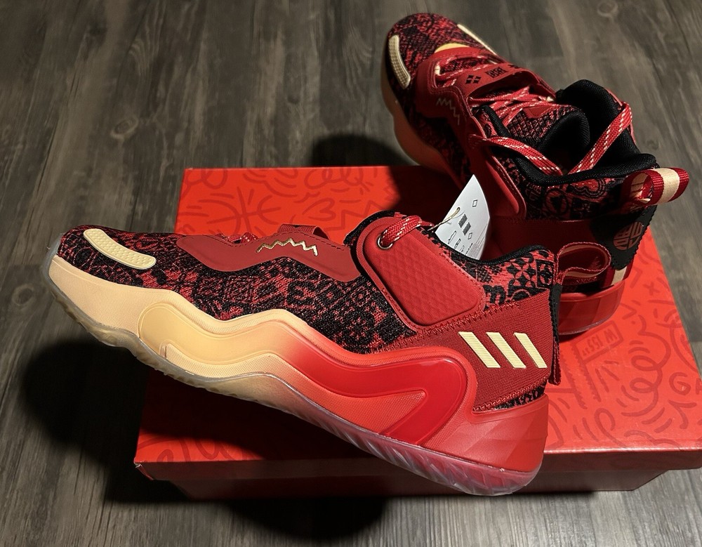 Adidas D.O.N. Issue 3 Size 9.5 Chinese Lunar New Year Scarlet Donovan Mitchell