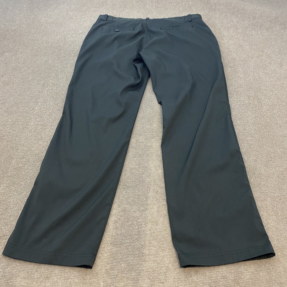 Nike Golf Pants Mens Size 36x32 Black Flat Front DRI-FIT Stretch 639779 Straight