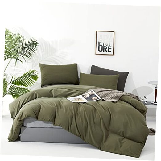 Comforter Set 3Pcs Green Bedding Comforter Sets Light Green Queen Olive Green