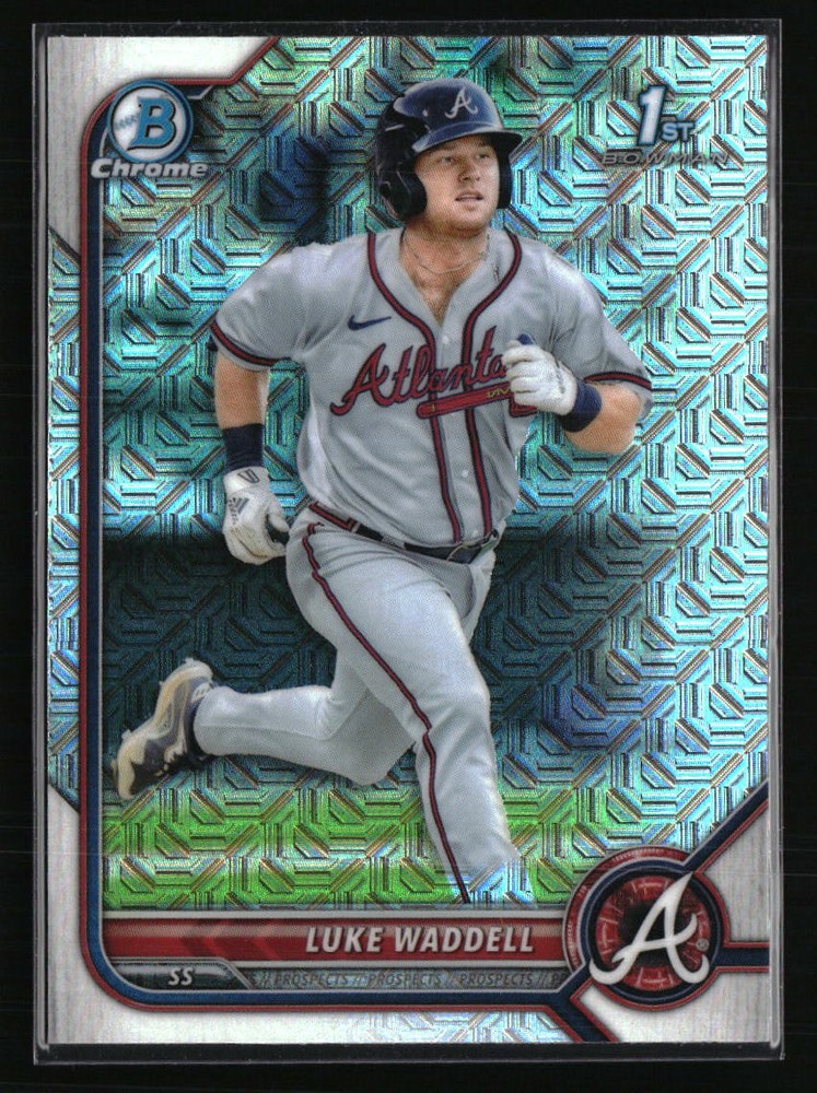 Luke Waddell 2022 Bowman Chrome Mega Box Mojo Refractor #BCP-48 Baseball Card