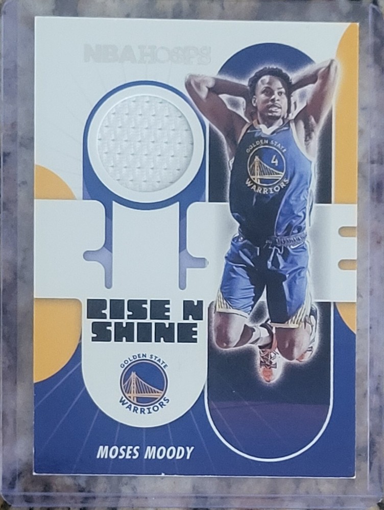 🔥🔥2021-22 Hoops Moses Moody Rise N Shine Memorabilia Rookie #RS-MM🔥🔥
