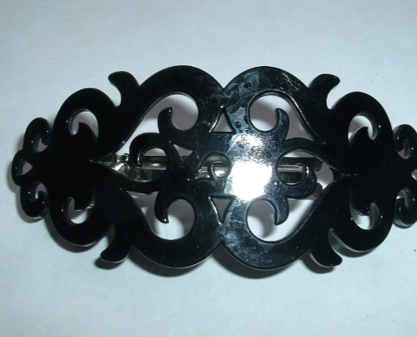 Vintage Art Nouveau Black Celluloid 4