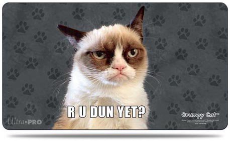 Grumpy Cat R U DUN YET? Playmat Ultra Pro GAMING SUPPLY BRAND NEW ABUGames