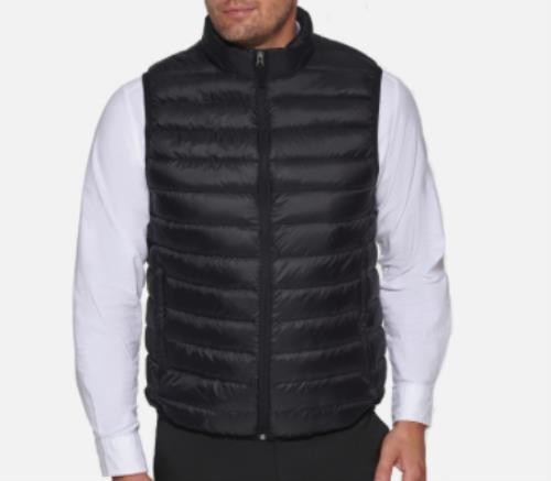 Club Room Mens Black Puffer Jacket Vest M NEW $100 CR2M202