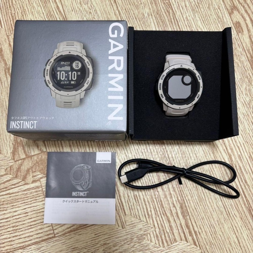 Garmin Instinct White Rugged GPS Smartwatch with Heart Rate