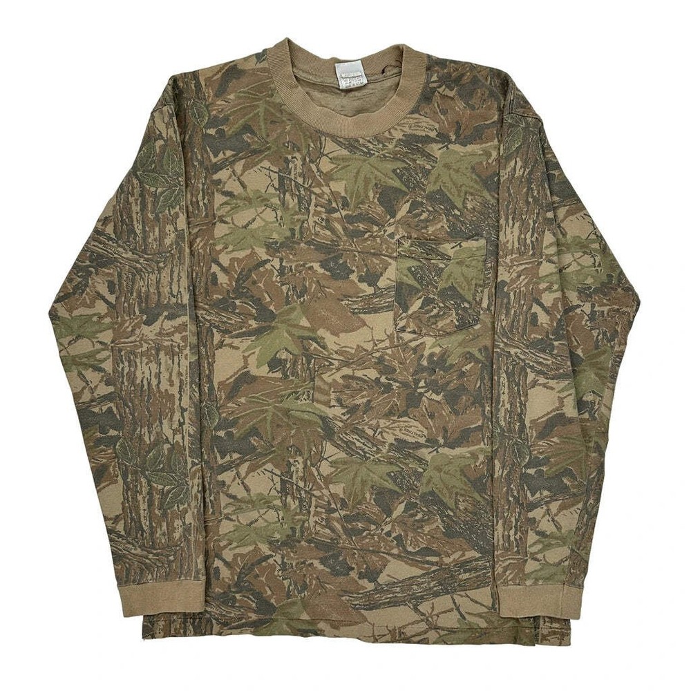 Made In USA Liber Tee'S Long Sleeve T-Shirt - Small Camo Cotton