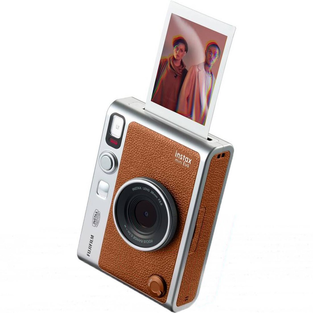 Fujifilm Instax Mini Evo Hybrid Instant Camera in Brown