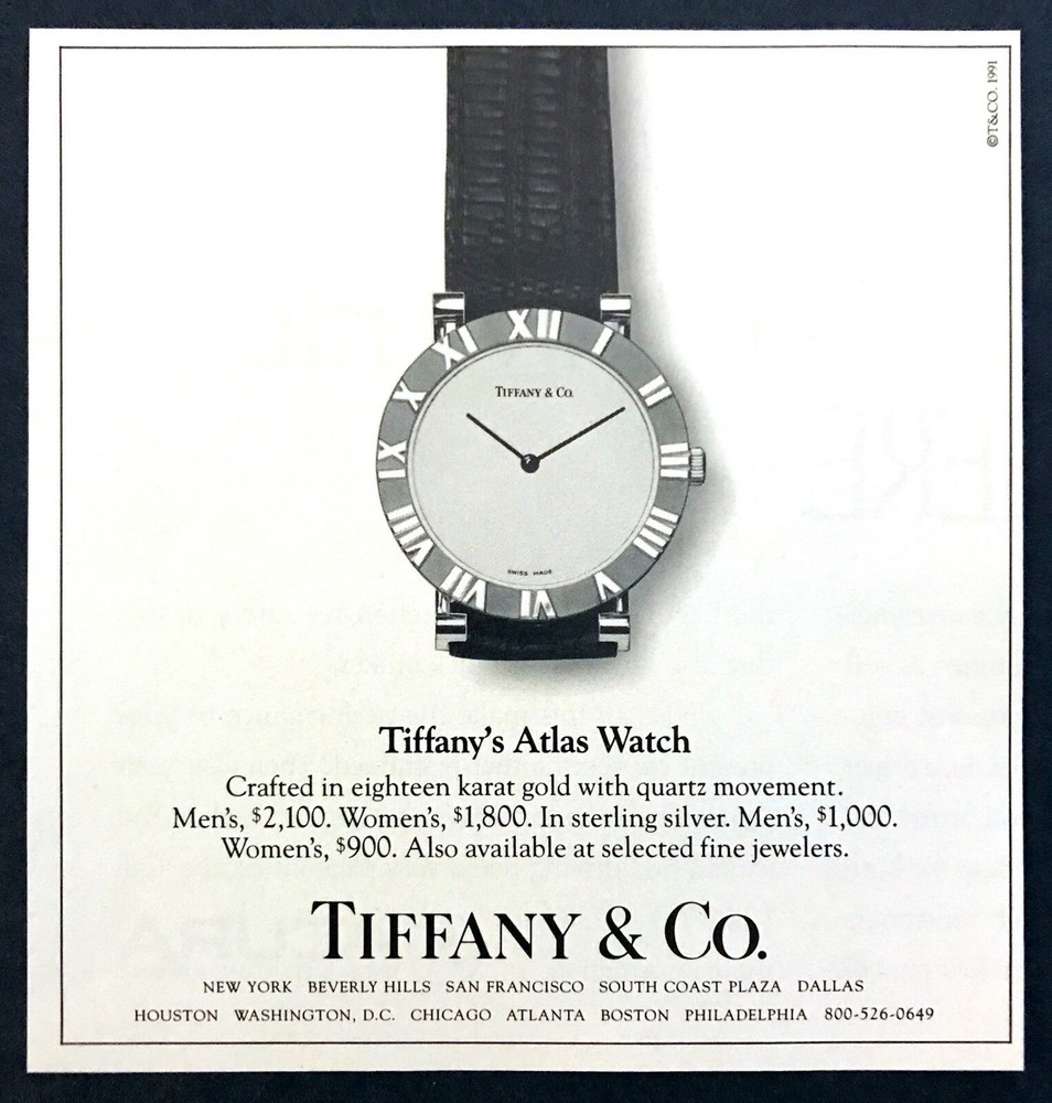1991 Tiffany& Co. Atlas Watch photo 
