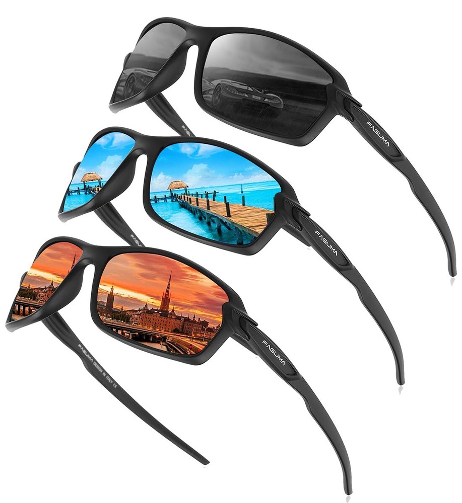 Ultralight Polarized Sports Sunglasses for Men - Cycling Driving Fishing Running