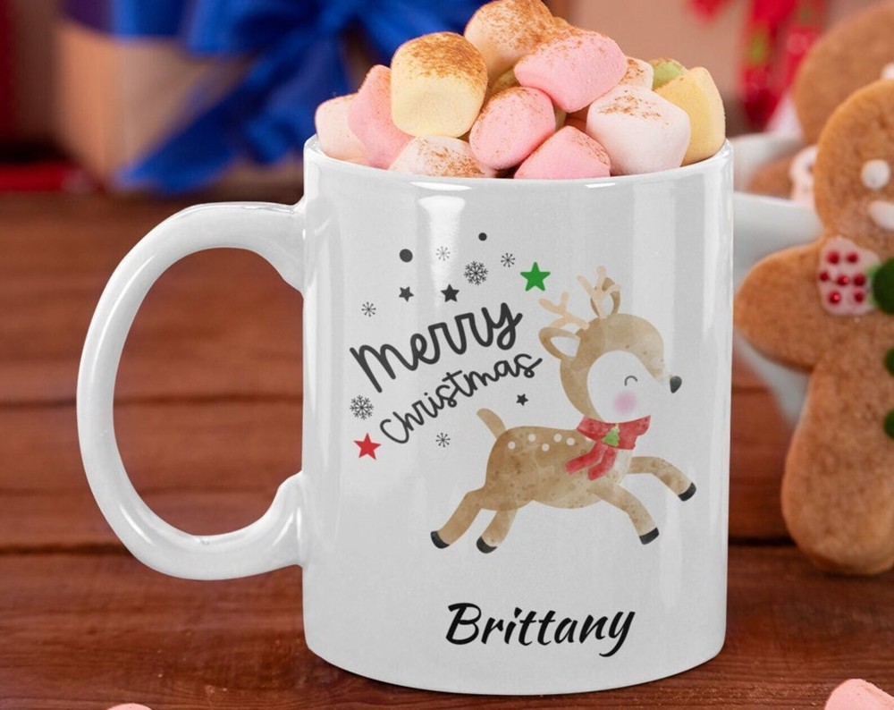 Cocoa Mug Hot Chocolate Mug Christmas Gifts Happy Holiday Mug Merry Christmas