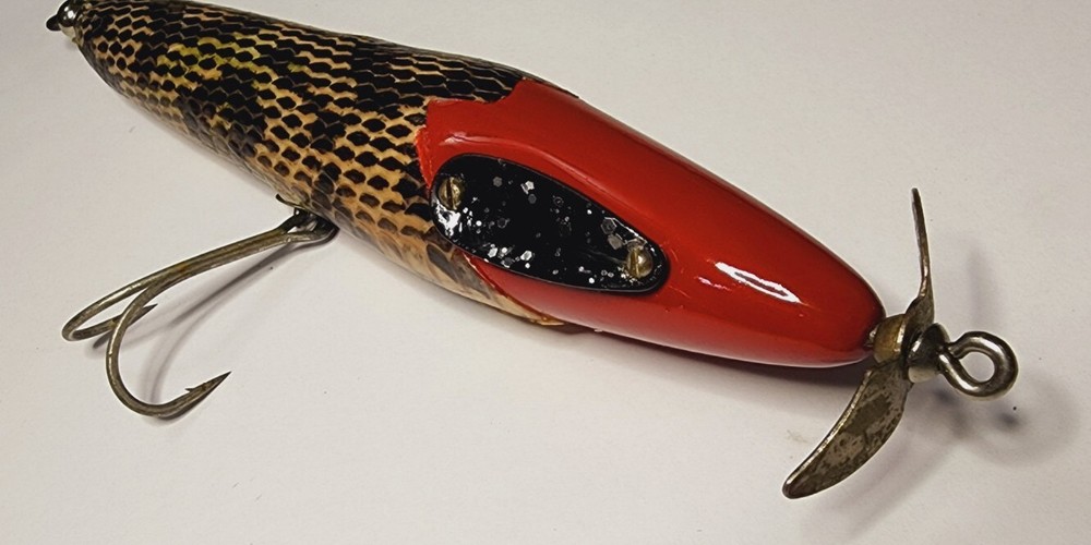 Custom Wooden Topwater Python Skin Musky Size Lure - Made By : D's Tackle