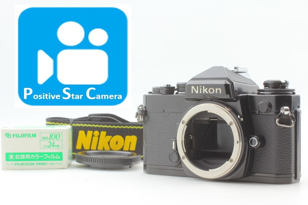 🎦VIDEO👀S/N417xxxx ✨Almost MINT✨ Nikon FE Black SLR Film Camera Body JAPAN
