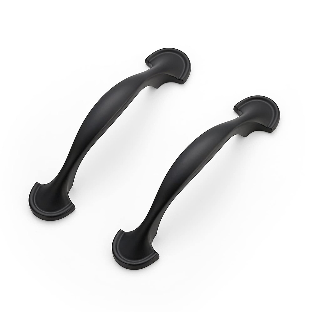 30-Pack 3-Inch Matte Black Rounded Arch Cabinet Handles for Kitchen