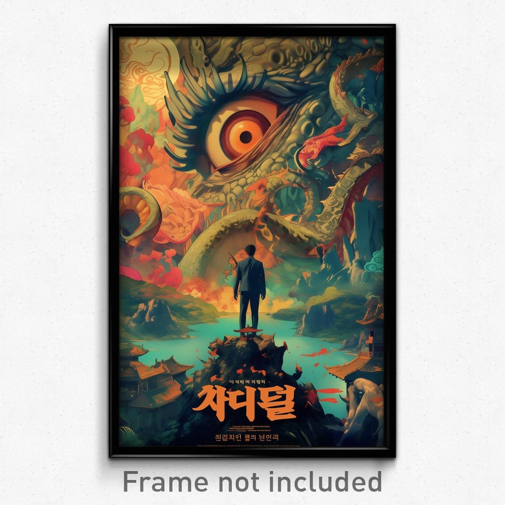 Korean Movie Poster - Tiny Atoll (Korea Psychedelic Trippy Art Retro Film Print)