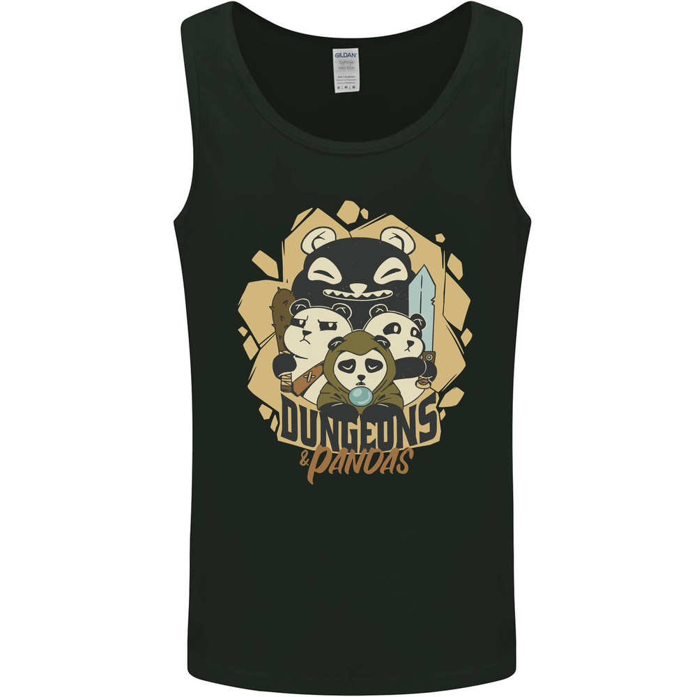 Dungeons & Panda Bears Role Play Games RPG Mens Vest Tank Top