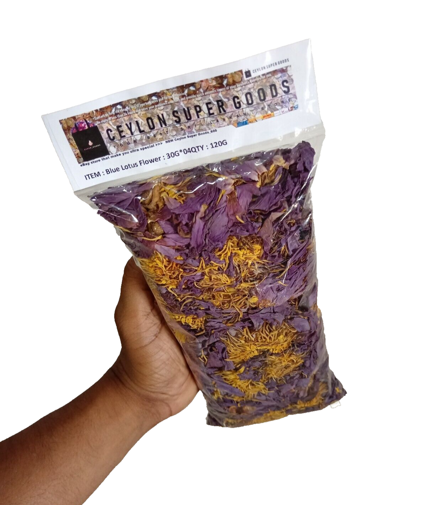4.24oz Organic Dried Blue Lotus Flower Nymphaea Caerulea Herbal Tea