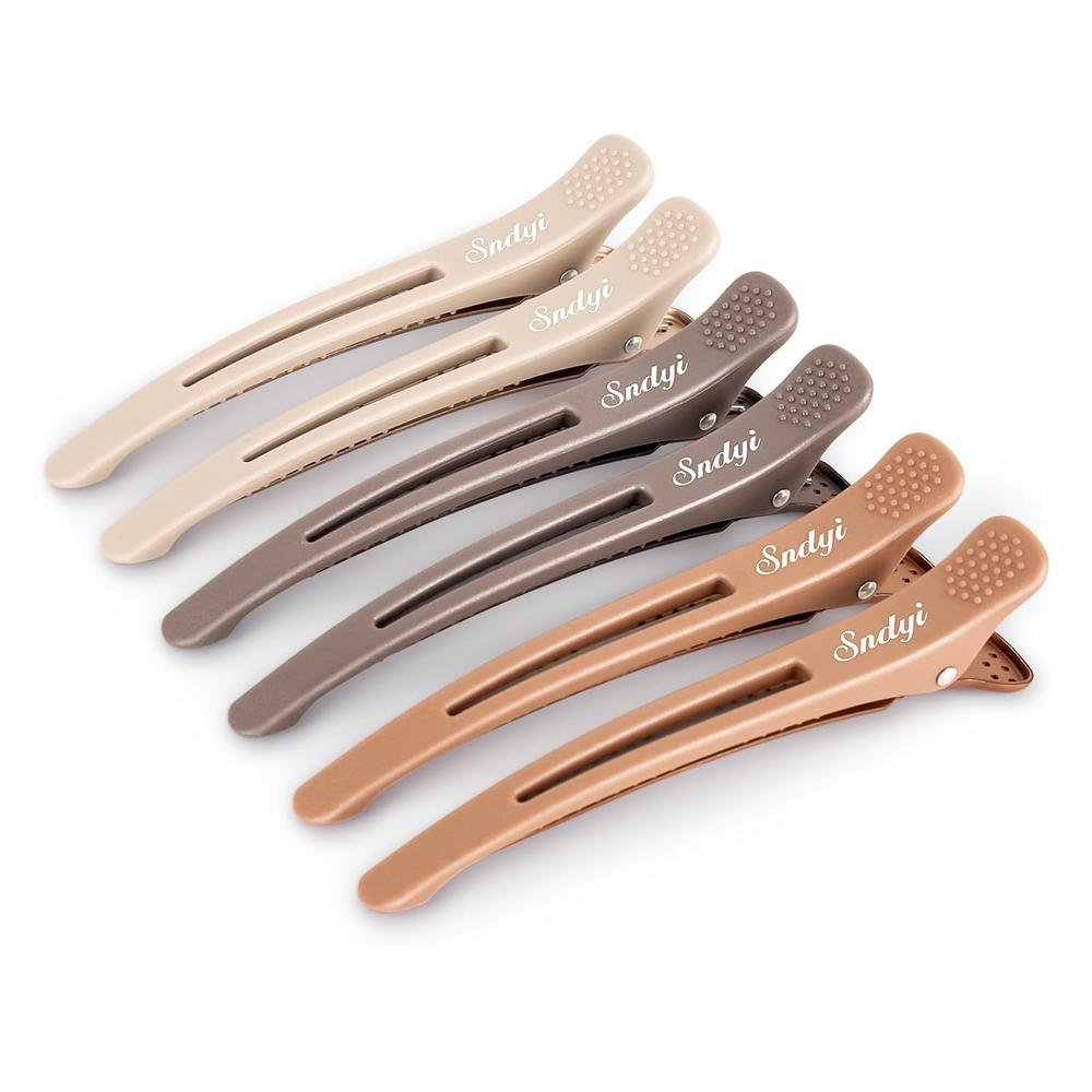 Sndyi 6Pcs Non-Slip Duck Bill Hair Clips for Sectioning and Styling