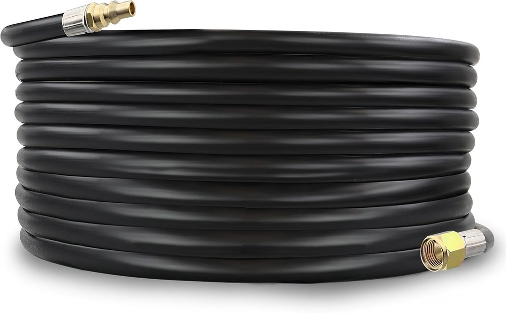 12 Ft Low Pressure Propane Regulator Hose, Durable Rubber for LP Gas Systems