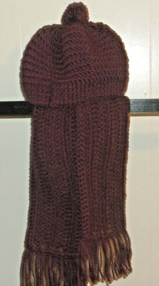 Handmade Crochet Scarf and Hat Set for Women