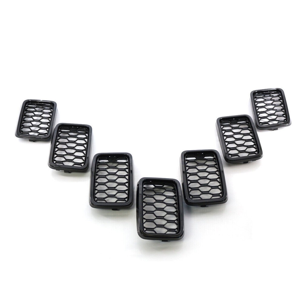 Car Front Grille Gloss Black For Jeep Grand Cherokee 2017-2021 2018 2019 2020