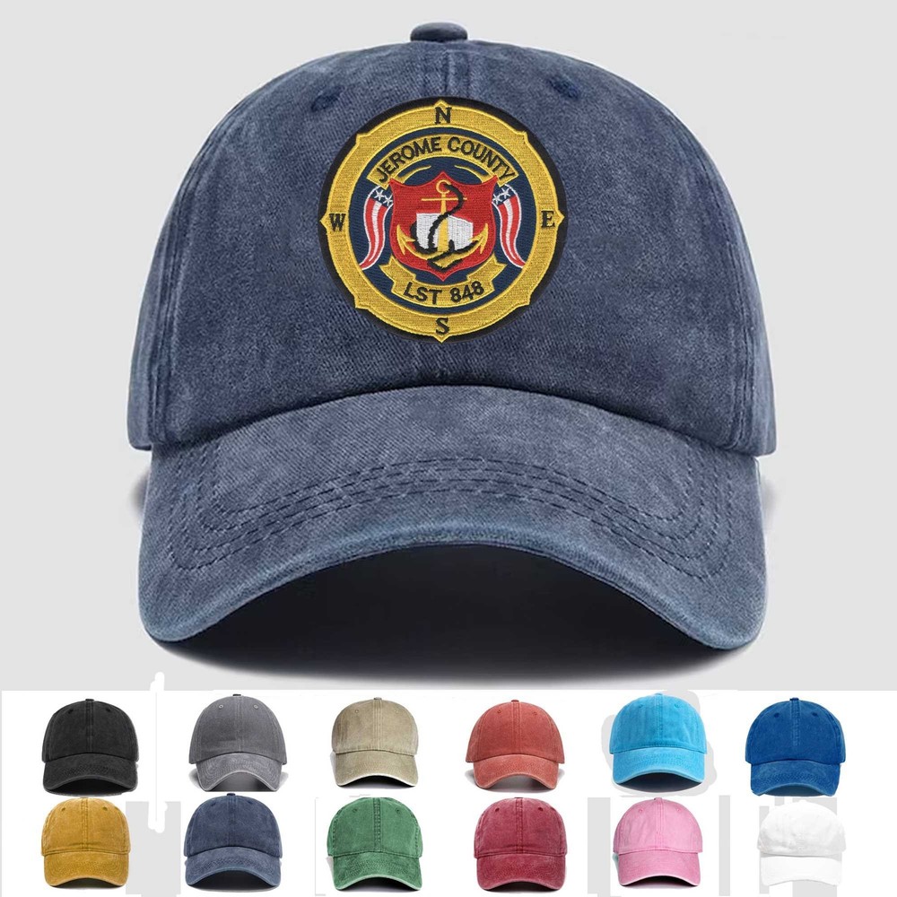 Custom Embroidered Hat LST-848 USS Jerome County, Veteran Cap, Trucker Hat, Gift