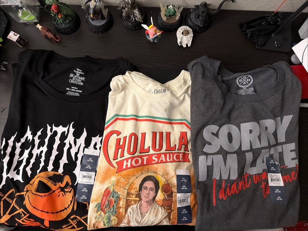 Men’s Size 3 Xl A Lot Of Three Graphic T-Shirts All New With Tags