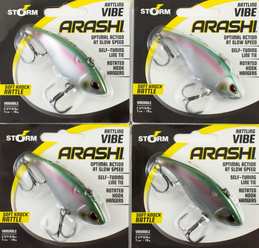 (LOT OF 4) STORM ARASHI RATTLING VIBE 9/16OZ AVB07685 BLUE BACK HERRING CR4350