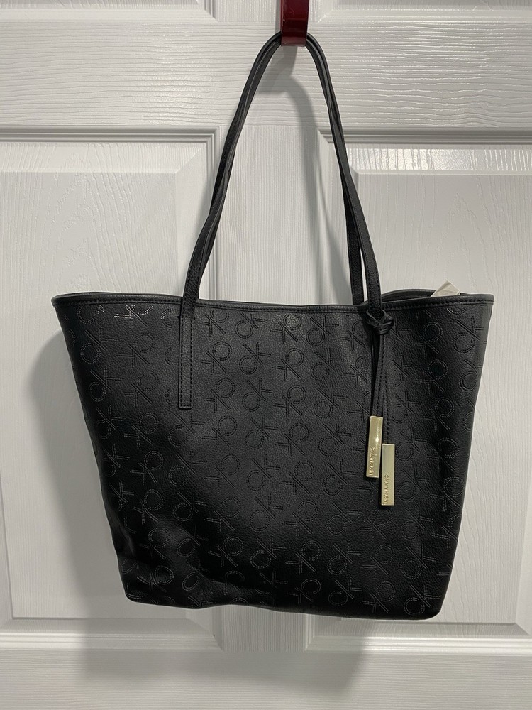 Calvin Klein Rachel Novelty East/West Tote Bag Black aprox. 11