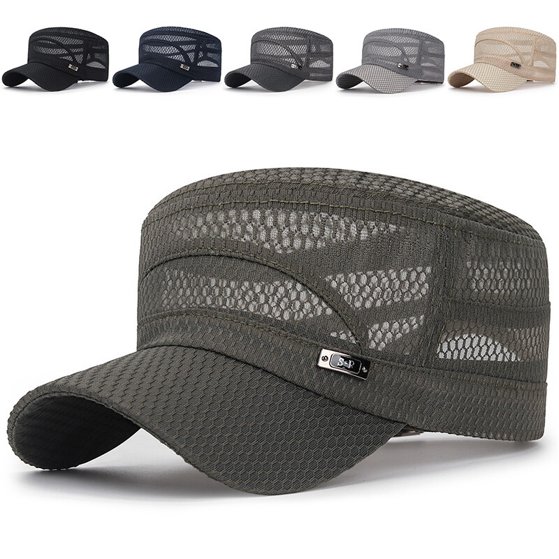 Military Mesh Hat Cap Army Cadet Men Women Casual Baseball Size Adjustable Strap