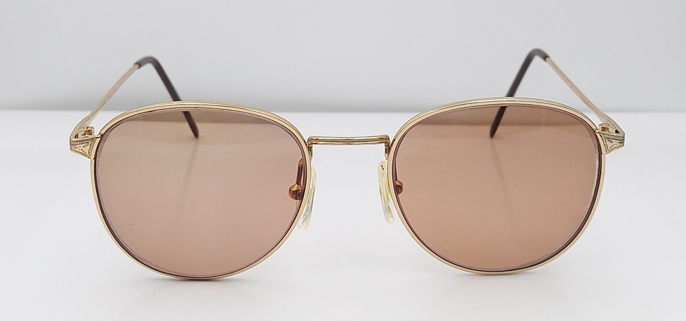 Vintage AV250 Gold Round Metal Sunglasses Frames Korea Retro Style