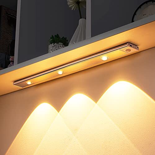 Under Cabinet Lights LED Motion Sensor Indoor USB Rechargeable 3 Light Modes