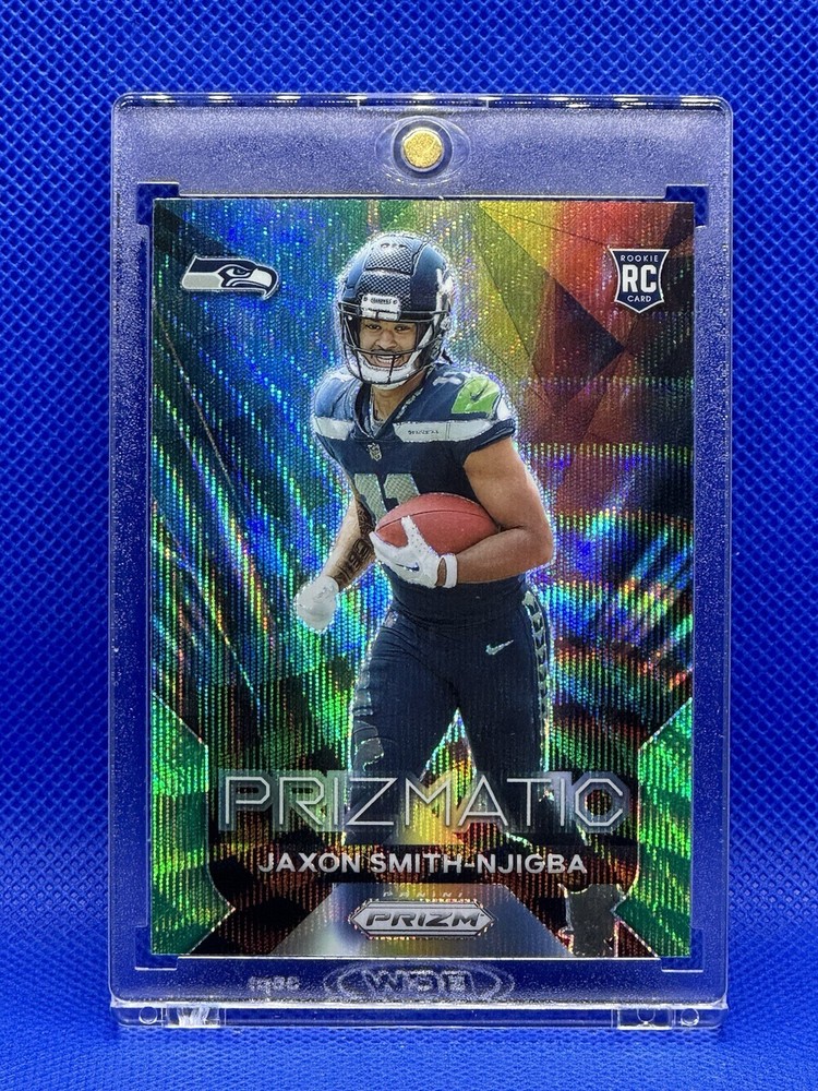 Jaxon Smith-Njigba RARE ROOKIE RC GREEN WAVE REFRACTOR SSP INSERT SEAHAWKS MINT!