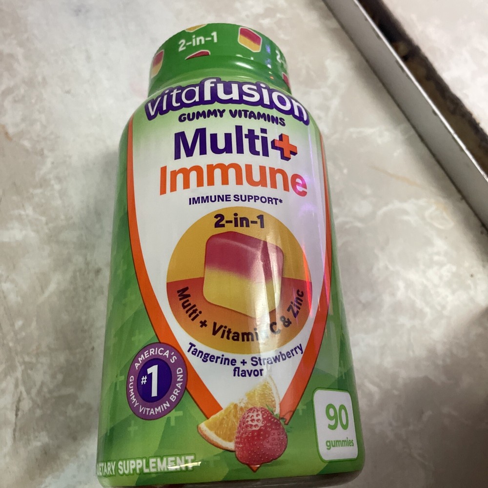 Vitafusion Gummy Multivitamins With Immune  90 Count Tangerine Strawberry E06/25