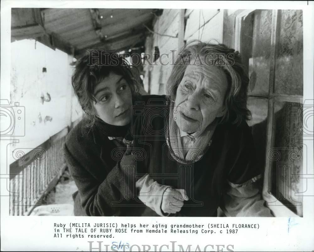 1987 Press Photo Actors in Scene from Australian Film 