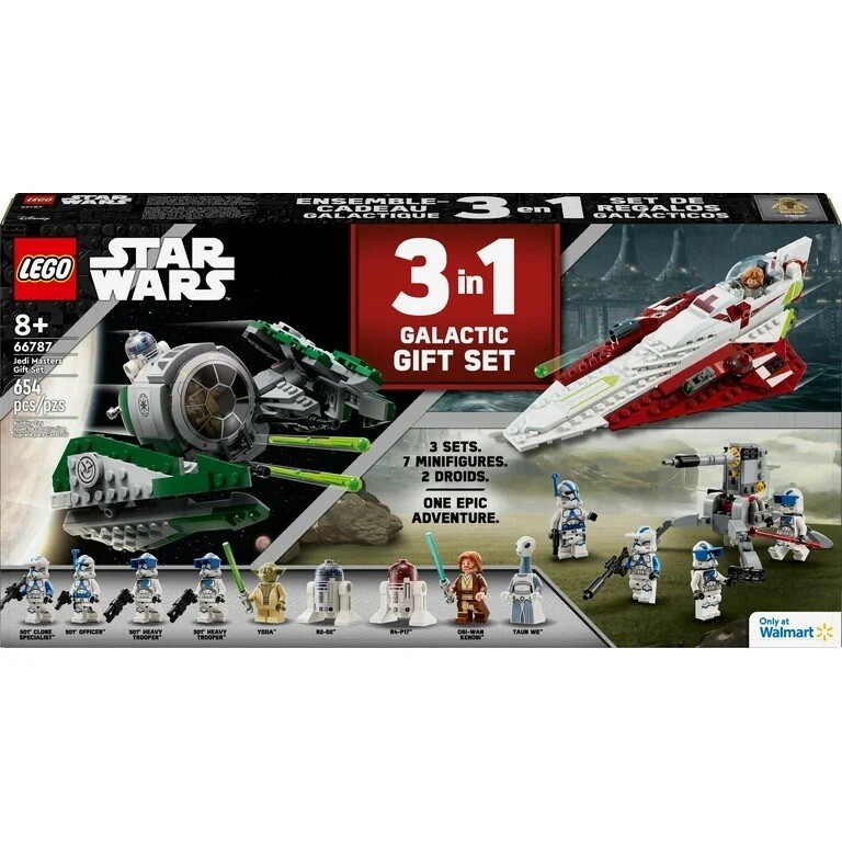 PRESALE Lego Star Wars Jedi Masters Gift Set 3 Epic Builds in 1 Box 66787-image