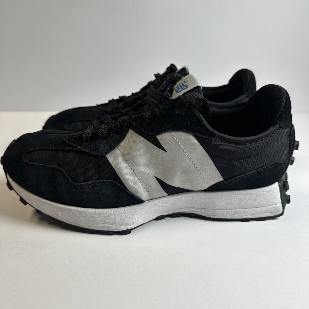 New Balance 327 Black White Suede Nylon Men’s Size 10 Sneakers Athletic Sneakers